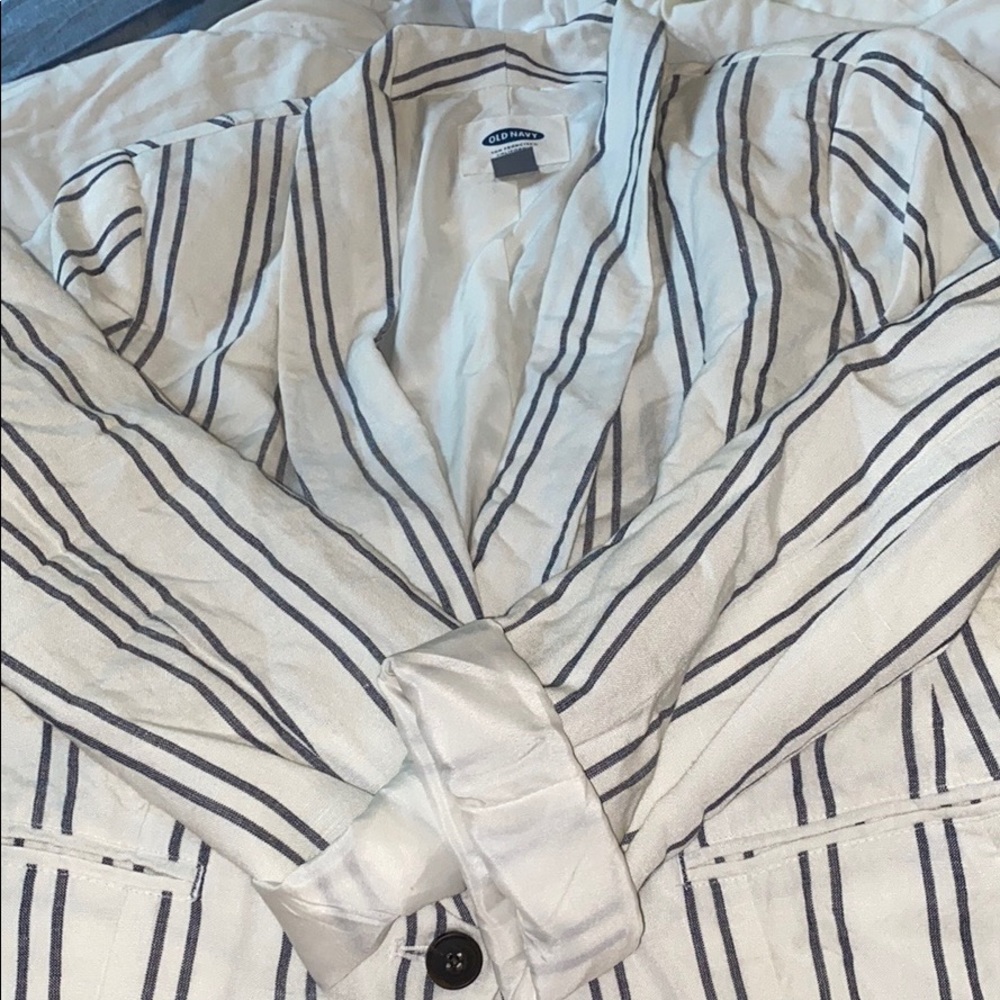 White striped blazer